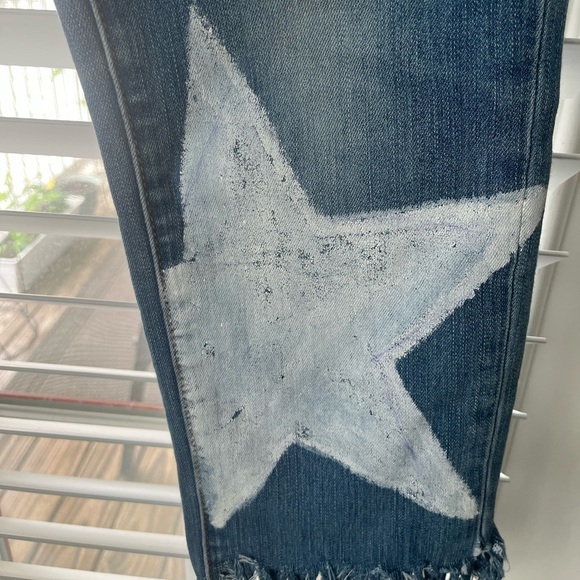 Tinseltown Blue Star-Patterned Fringe Jeans - Picture 3 of 4